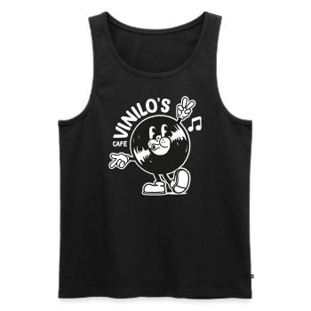 Café VINILO'S - Valle Sagrado - Peru - Männer Premium Bio Tank Top - Schwarz - Vorne - Michal (187cm)