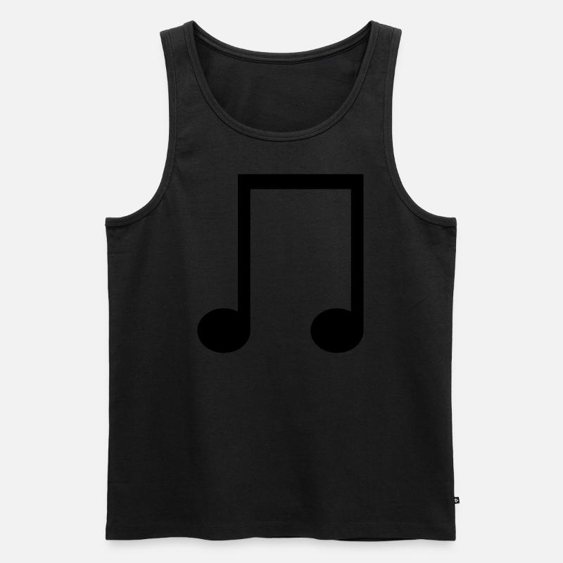 Achtelnote Symbol zum selbst gestalten - Männer Premium Bio Tank Top - Schwarz
