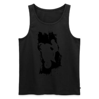 Wheeli Rider Noir - Débardeur bio Premium Homme - noir - Devant - AI Model Male 178 light (178cm)