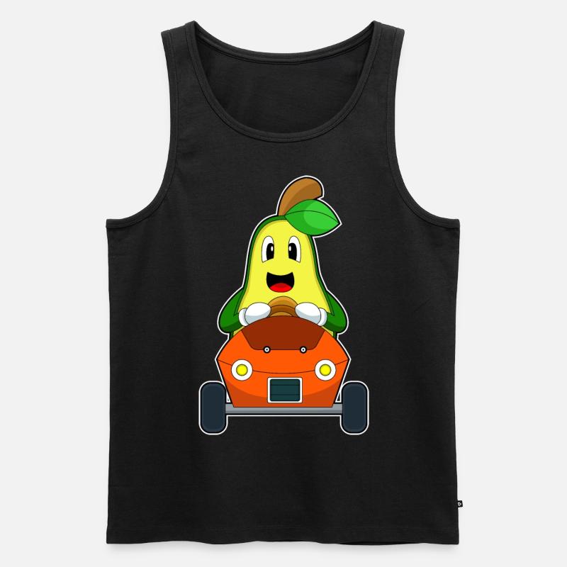 Avocado Auto - Männer Premium Bio Tank Top - Schwarz