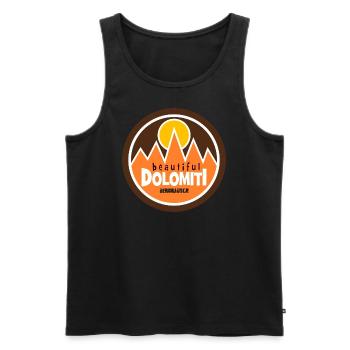Beautiful Dolomiti Südtirol Berge Bergrausch Alpen - Männer Premium Bio Tank Top - Schwarz - Vorne - Michal (187cm)
