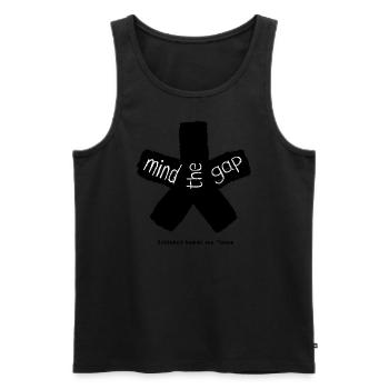 blockedTitle - Männer Premium Bio Tank Top - Schwarz - Vorne - AI Model Male 178 light (178cm)
