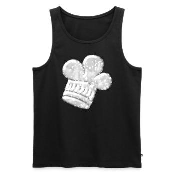 Chef's hat batik hat - Men's Premium Organic Tank Top - black - Front - AI Model Male 178 light (178cm)