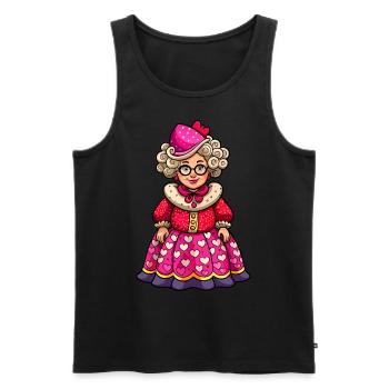 Sweet granny - Men's Premium Organic Tank Top - black - Front - AI Model Male 178 light (178cm)