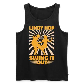 Lindy Hop Tänzer Swing Tanzpaar Swing Dance - Männer Premium Bio Tank Top - Schwarz - Vorne - Michal (187cm)