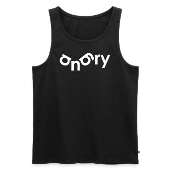 Angry - Men's Premium Organic Tank Top - black - Front - AI Model Male 178 light (178cm)