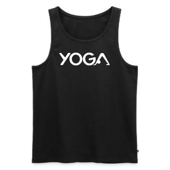 Yoga - Débardeur bio Premium Homme - noir - Devant - Michal (187cm)