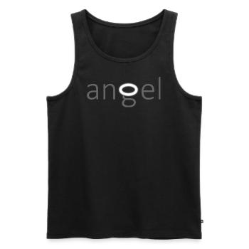 Ange - Engel - Débardeur bio Premium Homme - noir - Devant - AI Model Male 178 light (178cm)