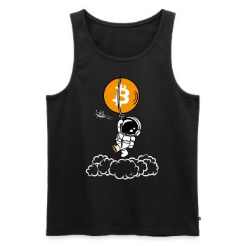 Bitcoin Astronaut - Männer Premium Bio Tank Top - Schwarz - Vorne - Michal (187cm)