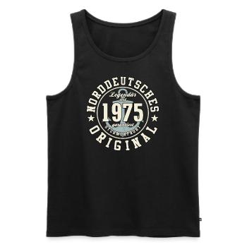 50. Geburtstag Norddeutsches Original geboren 1975 - Männer Premium Bio Tank Top - Schwarz - Vorne - Michal (187cm)