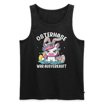 Lustiges Osterhase War Ausverkauft Oster - Männer Premium Bio Tank Top - Schwarz - Vorne - Michal (187cm)