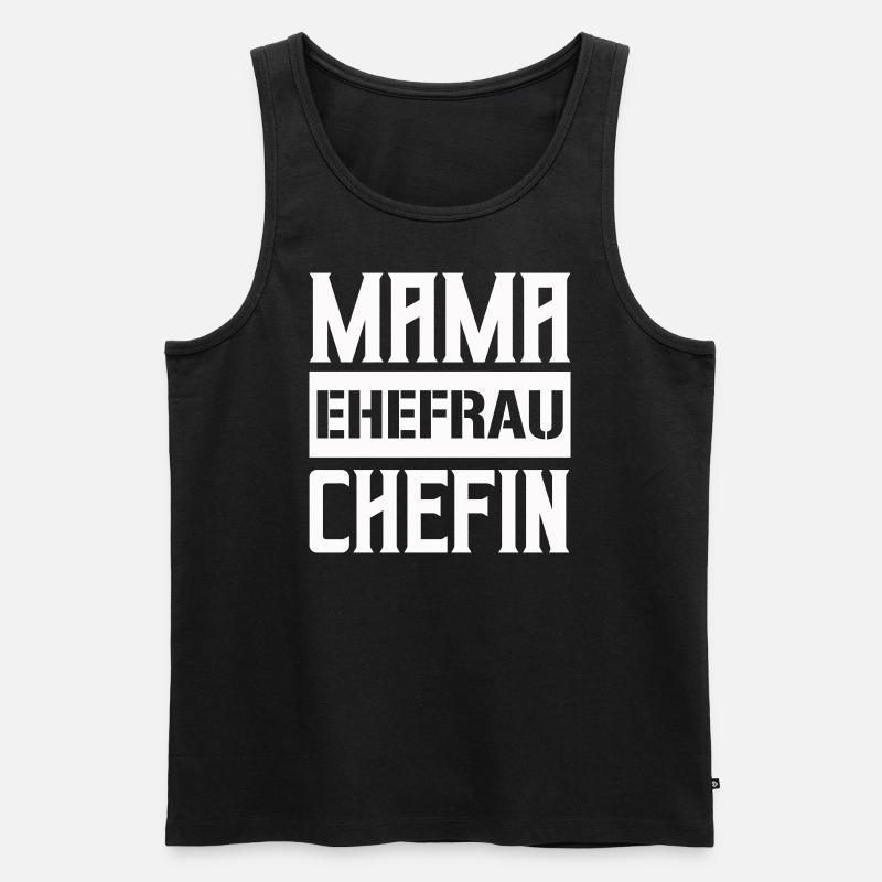 mama ehefrau chefin - Männer Premium Bio Tank Top - Schwarz
