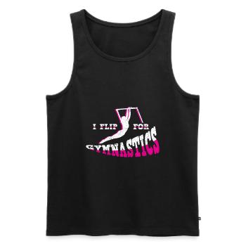 Gymnastik Turnen Barren Trampolin Ringe Turner - Männer Premium Bio Tank Top - Schwarz - Vorne - AI Model Male 178 light (178cm)