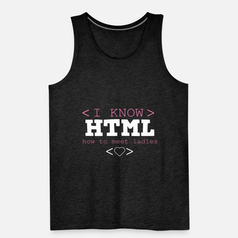 HTML Editor Hypertext Markup Language Webdokument Männer Premium Bio Tank Top