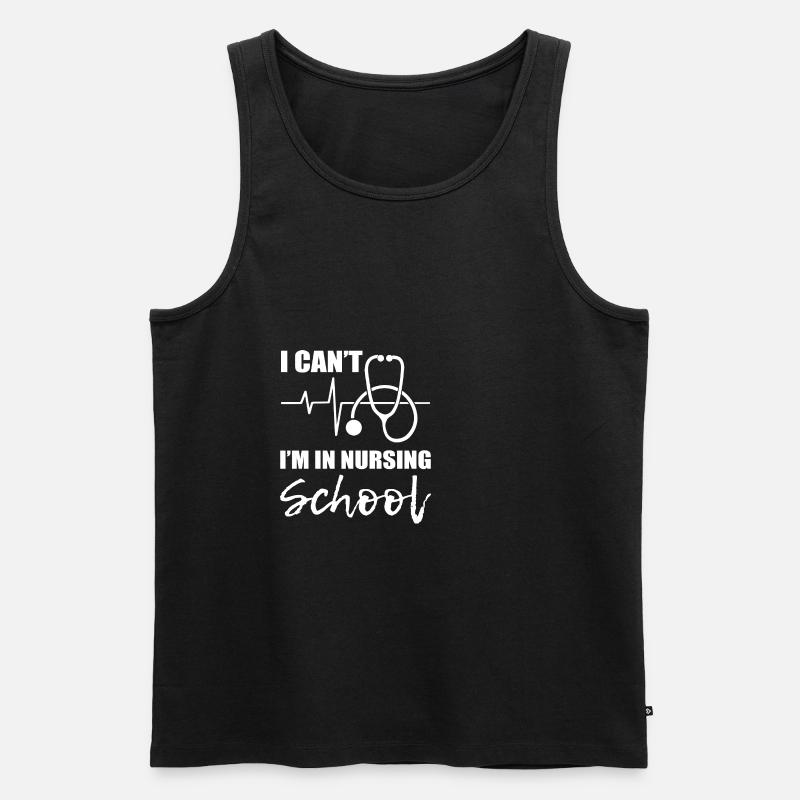 Krankenpflegeschule Krankenpflegerin Gift - Männer Premium Bio Tank Top - Schwarz