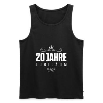 20 jahre jubiläum firmenjubiläum - Männer Premium Bio Tank Top - Schwarz - Vorne - Michal (187cm)