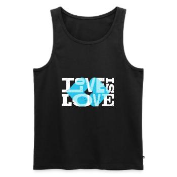 L’amour est l’amour pour les chemises noires - Débardeur bio Premium Homme - noir - Devant - AI Model Male 178 light (178cm)