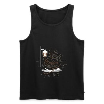 Coffee vein nurse care health - Men's Premium Organic Tank Top - black - Front - AI Model Male 178 light (178cm)