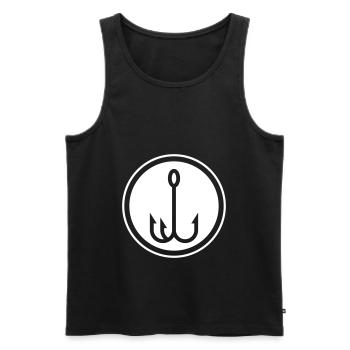 Fishing hook angler icon - Men's Premium Organic Tank Top - black - Front - Michal (187cm)