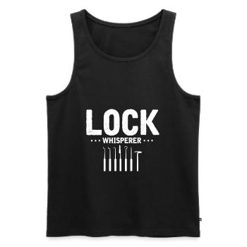 Schloss Flüsterer Technicien de verrouillage Conception - Débardeur bio Premium Homme - noir - Devant - Michal (187cm)