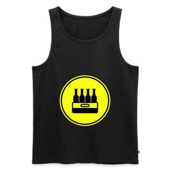 Bierflasche Kiste - Männer Premium Bio Tank Top - Schwarz - Vorne - AI Model Male 178 light (178cm)