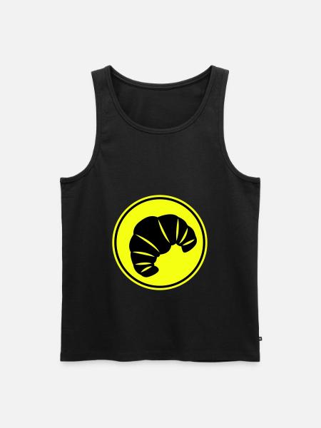 Croissant icon - Men's Premium Organic Tank Top - black