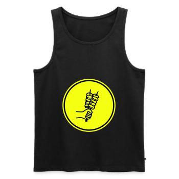 Spieß grill Icon - Männer Premium Bio Tank Top - Schwarz - Vorne - AI Model Male 178 light (178cm)