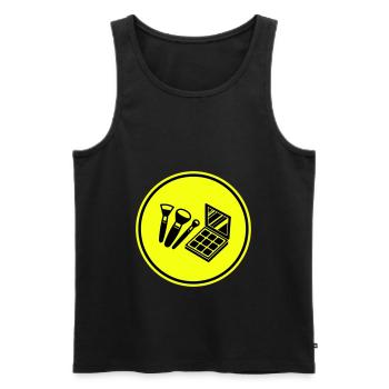 Make Up Cosmetics Icon - Men's Premium Organic Tank Top - black - Front - AI Model Male 178 light (178cm)
