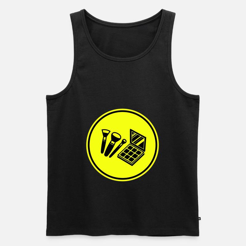 Make Up Kosmetik Icon - Männer Premium Bio Tank Top - Schwarz