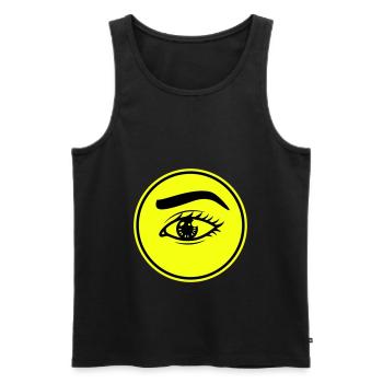 Augen symbol - Männer Premium Bio Tank Top - Schwarz - Vorne - AI Model Male 178 light (178cm)