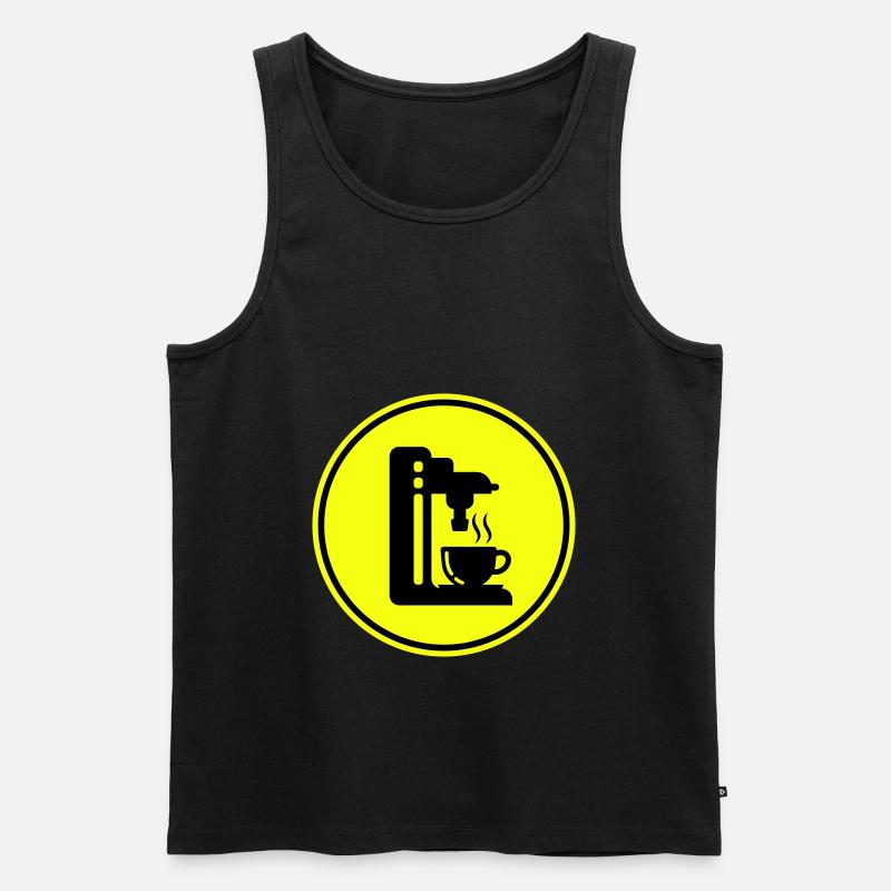 Kaffeemaschine Symbol - Männer Premium Bio Tank Top - Schwarz