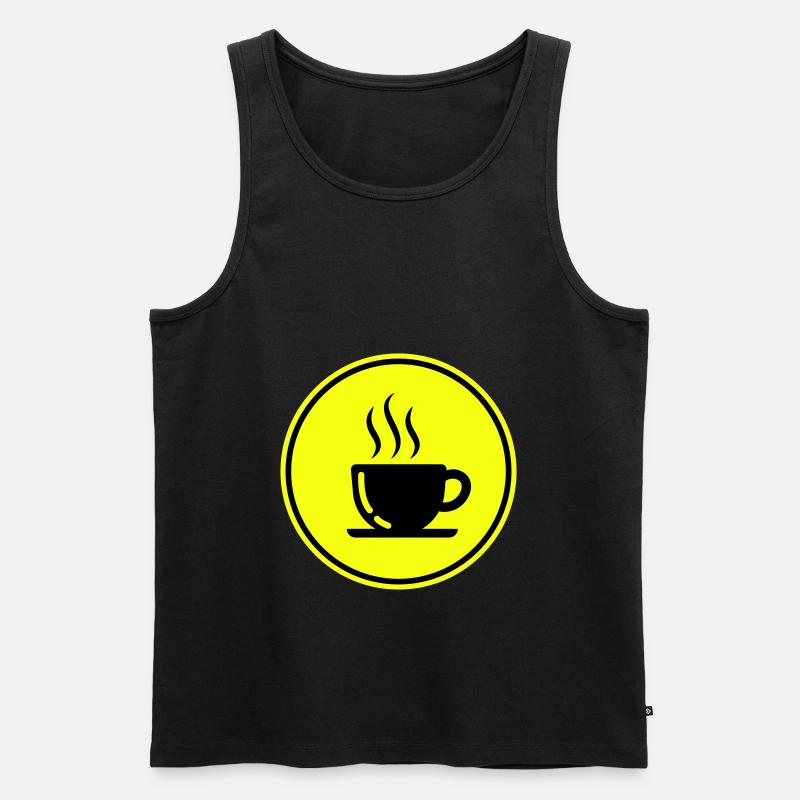 Kaffeetasse - Männer Premium Bio Tank Top - Schwarz