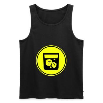 Whisky Icon - Männer Premium Bio Tank Top - Schwarz - Vorne - Michal (187cm)