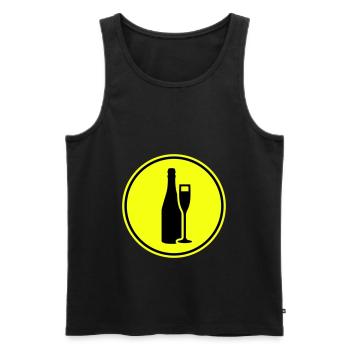Red wine symbol - Men's Premium Organic Tank Top - black - Front - AI Model Male 178 light (178cm)