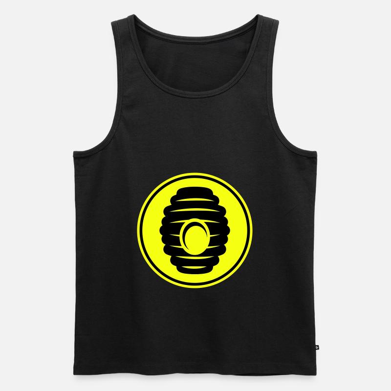 Imker Icon honig - Männer Premium Bio Tank Top - Schwarz