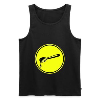 Stick chisel symbol beekeeper - Men's Premium Organic Tank Top - black - Front - Michal (187cm)