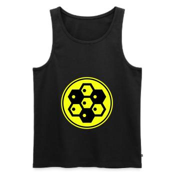 Beekeeper symbol - Men's Premium Organic Tank Top - black - Front - AI Model Male 178 light (178cm)