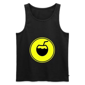 Coconut Icon Icon - Men's Premium Organic Tank Top - black - Front - AI Model Male 178 light (178cm)