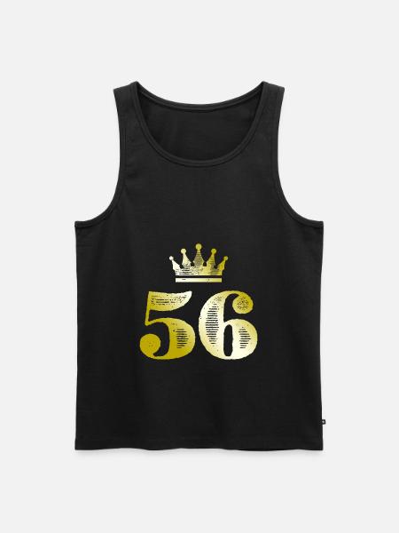 56 Number Crown Gold - Men's Premium Organic Tank Top - black