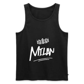 Kite - Men's Premium Organic Tank Top - black - Front - AI Model Male 178 light (178cm)