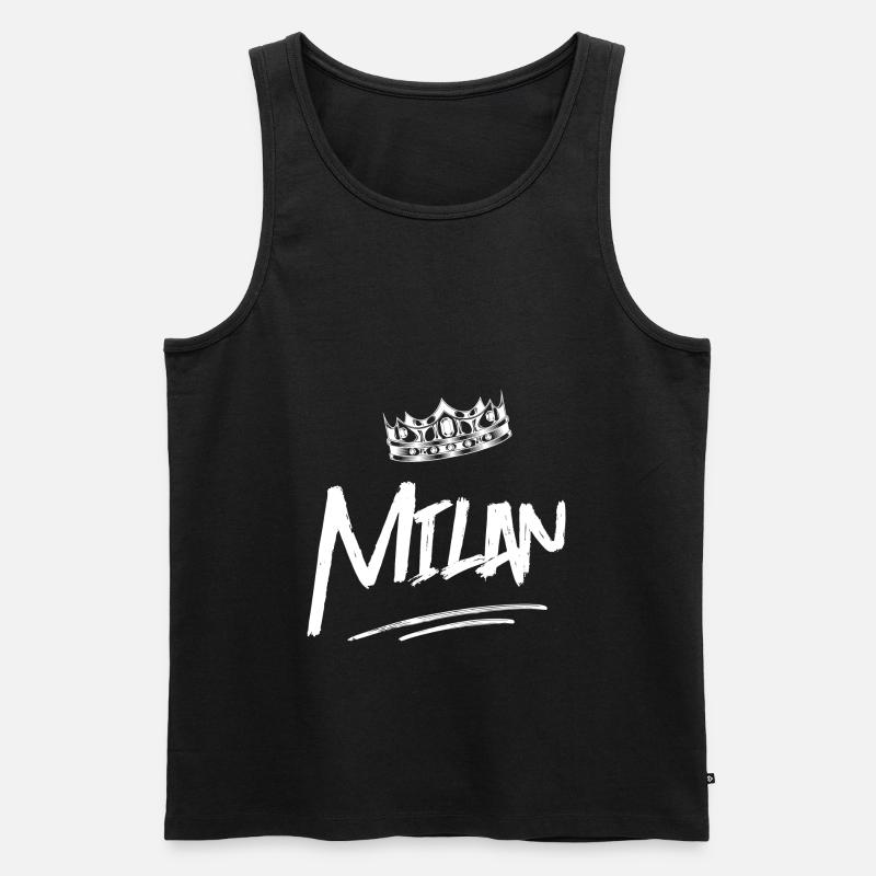 Milan - Männer Premium Bio Tank Top - Schwarz