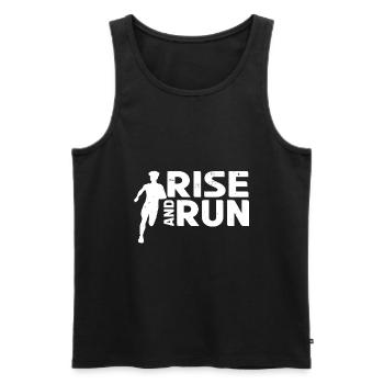 Jogging Jogger Race Race Marathon Running - Débardeur bio Premium Homme - noir - Devant - AI Model Male 178 light (178cm)