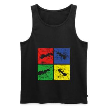 Ant - Men's Premium Organic Tank Top - black - Front - Michal (187cm)