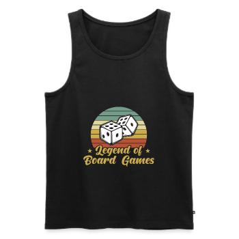 Board Game Nerd Gifts Board Games - Men's Premium Organic Tank Top - black - Front - AI Model Male 178 light (178cm)