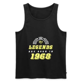 1968 legends born in - Men's Premium Organic Tank Top - black - Front - Michal (187cm)
