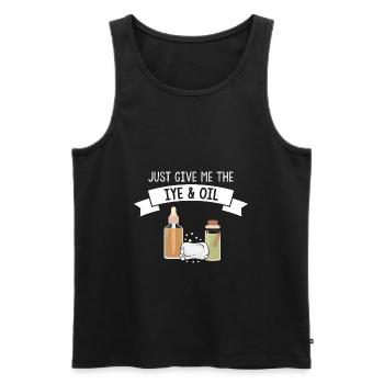 Homemade soap design for oil soap making - Men's Premium Organic Tank Top - black - Front - Michal (187cm)