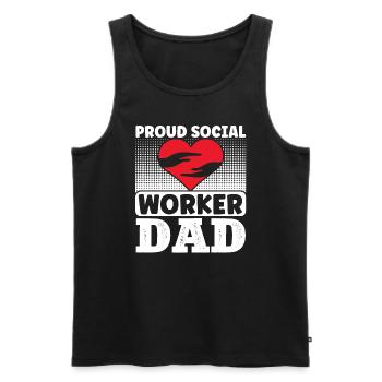 School Social Work Month Hands - Men's Premium Organic Tank Top - black - Front - Michal (187cm)