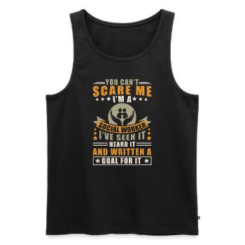 School Social Work Month Hands You - Men's Premium Organic Tank Top - black - Front - Michal (187cm)