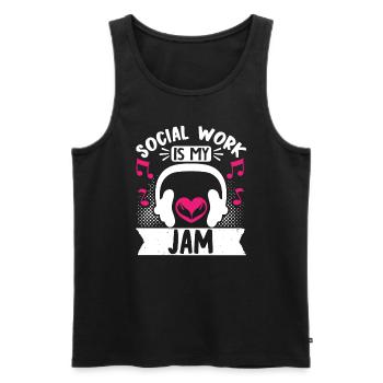 School Social Work Month - Men's Premium Organic Tank Top - black - Front - Michal (187cm)