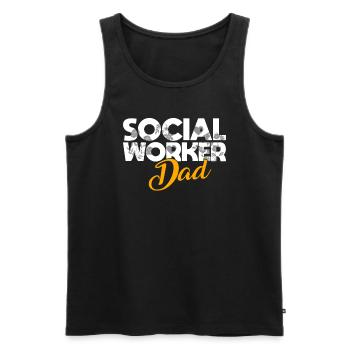 School Social Work Month Social - Männer Premium Bio Tank Top - Schwarz - Vorne - AI Model Male 178 light (178cm)